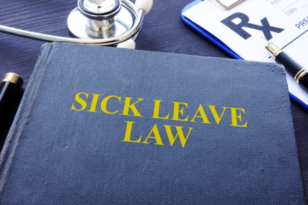 Sick,Leave,Law,Book,And,The,Stethoscope.